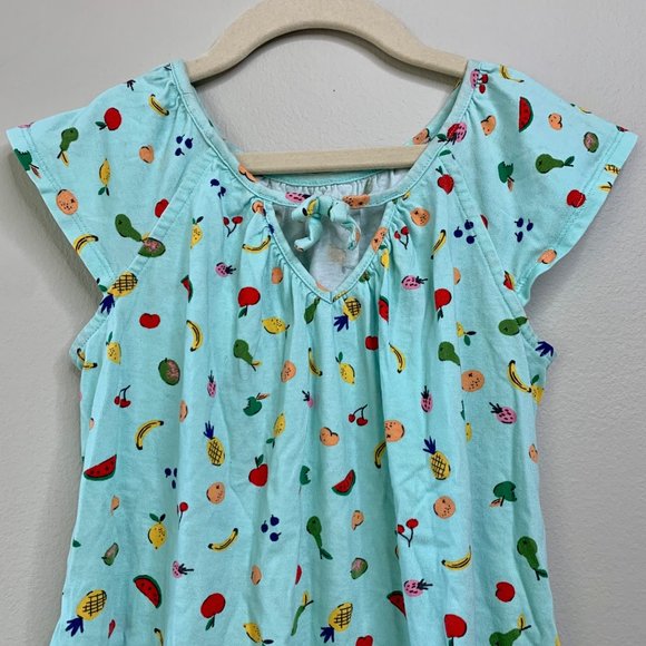 HANNA ANDERSSON Girls Fruit Dress 130 8 Cotton Summer Watermelon Girl Slipover - Picture 4 of 8